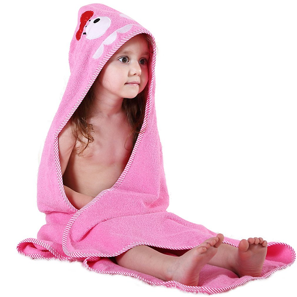MICHLEY Animal Face Hooded Baby Towel Cotton Bathrobe for Boys Girls 0-6 Year