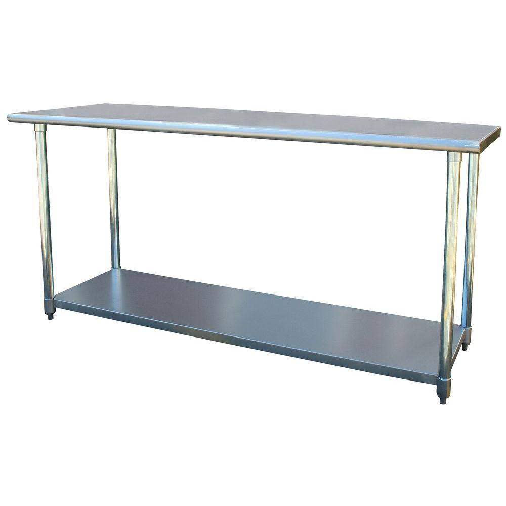 Sportsman  70 in. Stainless Steel Kitchen Utility Table with Bottom Shelf