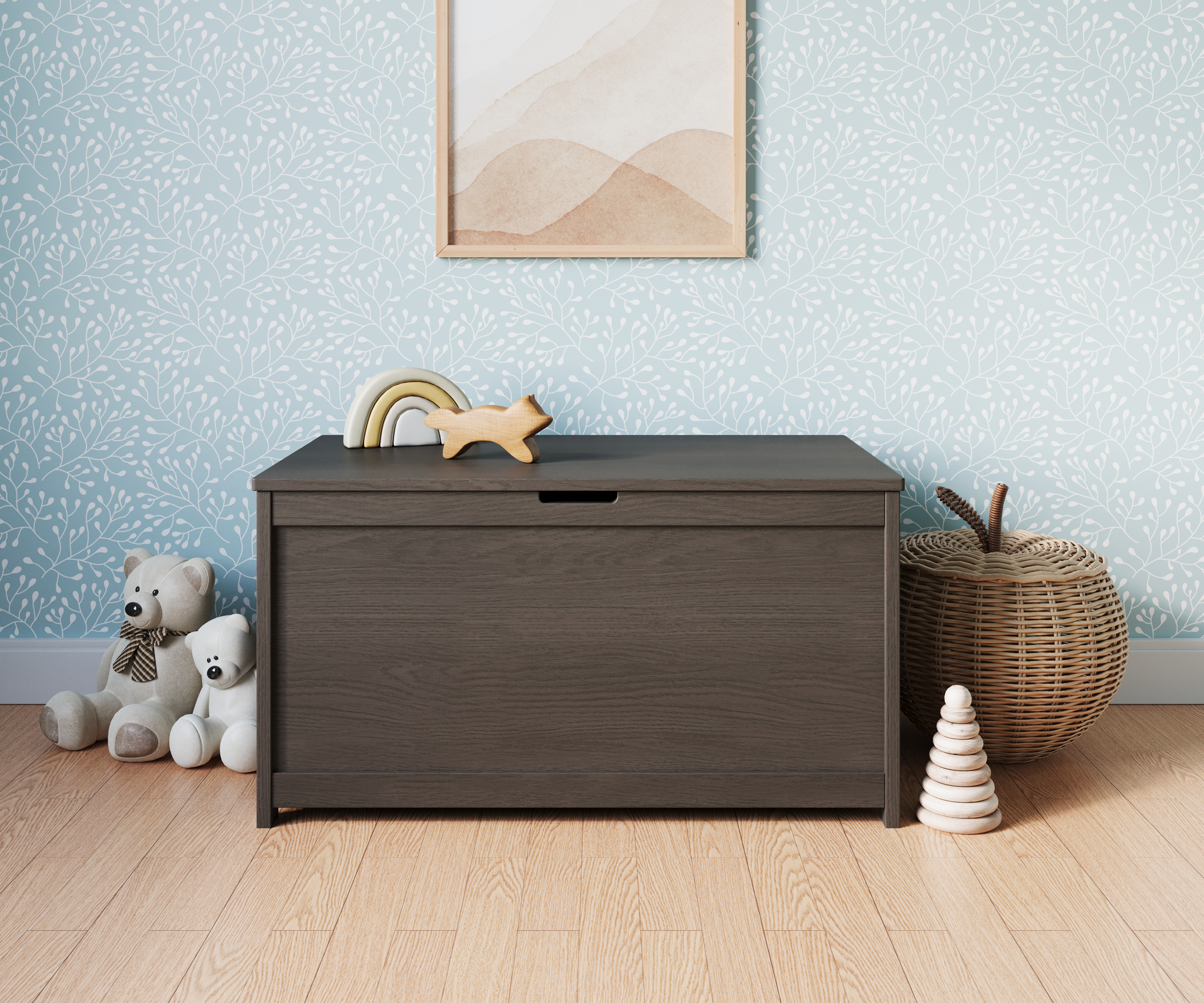 Forever Eclectic Harmony 32″ Kids Toy Box Storage Chest. Dapper Gray