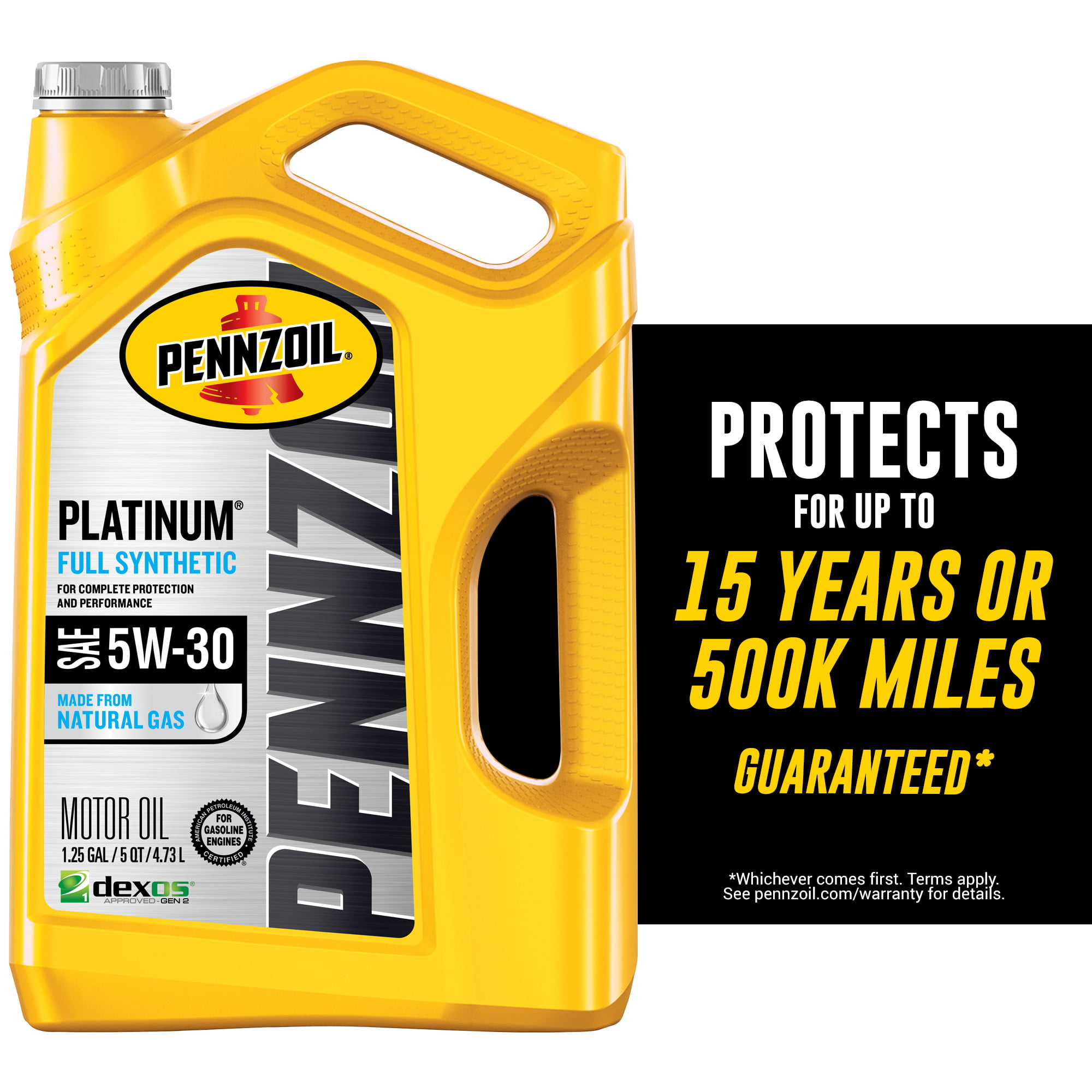 Pennzoil Platinum Full Synthetic 5W-30 Motor Oil. 5-Quart