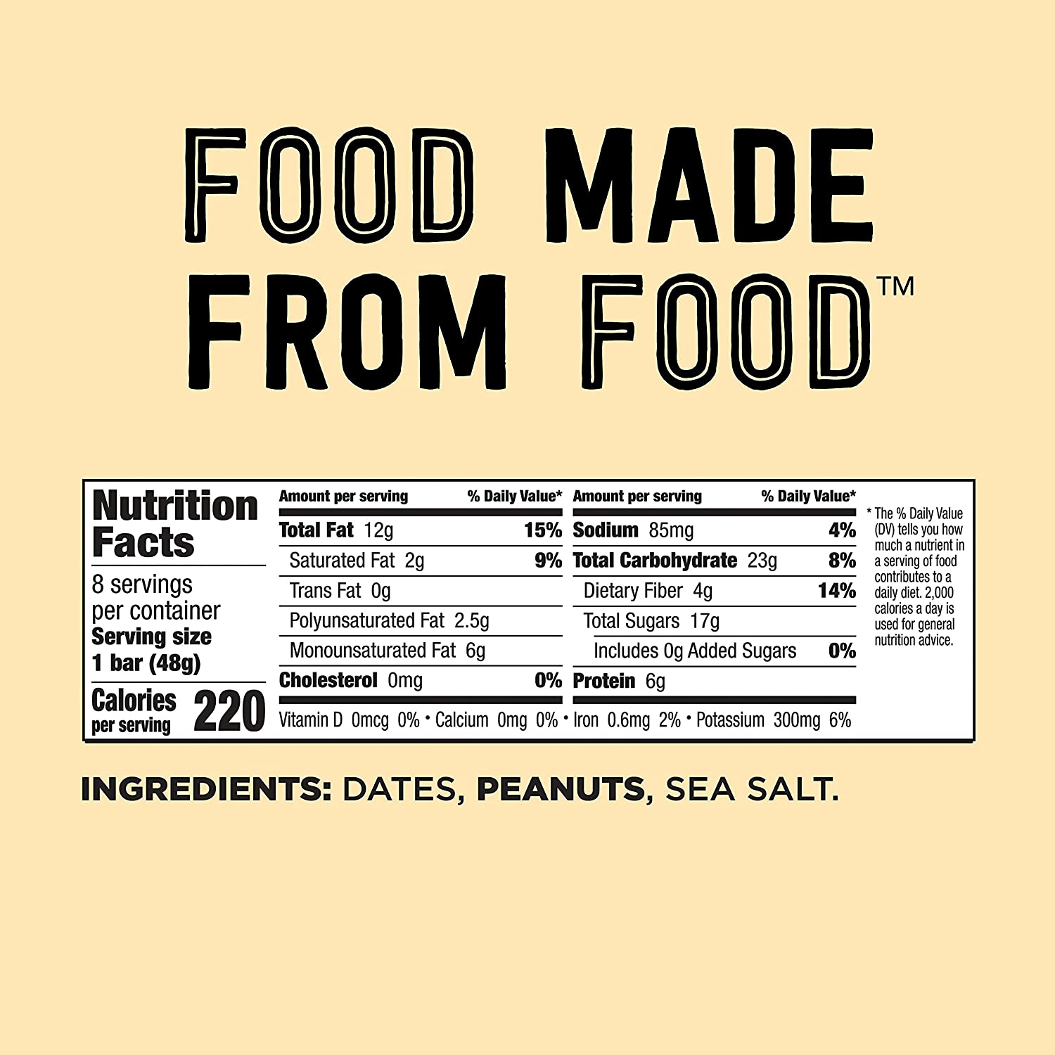 Larabar Peanut Butter Cookie. Gluten Free Vegan Fruit & Nut Bars. 16 ct