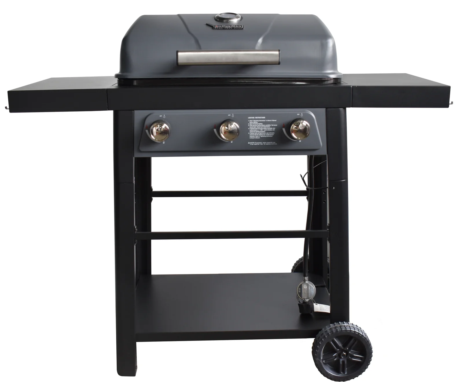 Bronco Brand-Man Grills 3 - Burner Portable Liquid Propane 27000 BTU Gas Grill