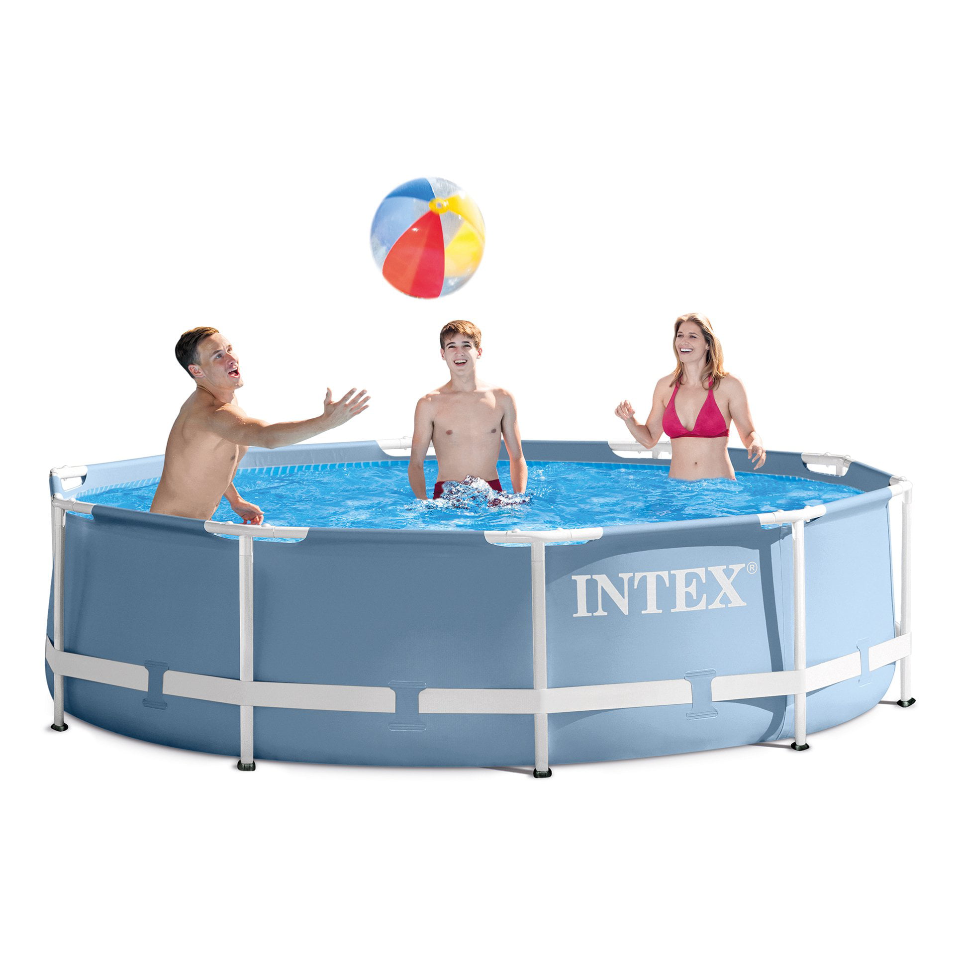 Intex 12 Feet x 30 Inches Prism Frame Above Ground Pool with 530 GPH Filter Pump