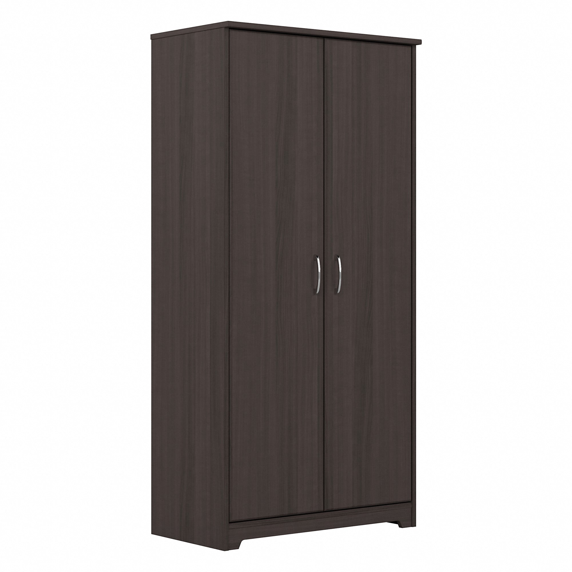 Bush Furniture Cabot Tall Storage Cabinet with Doors in Heather Gray