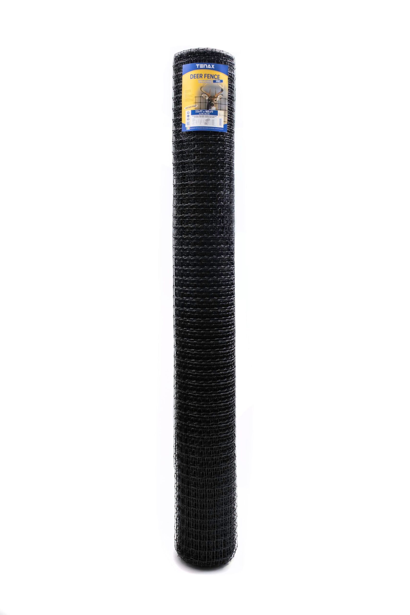 Tenax 165-ft x 7-ft Black Plastic Extruded Mesh Rolled Fencing with Mesh Size 2-in x 2-in