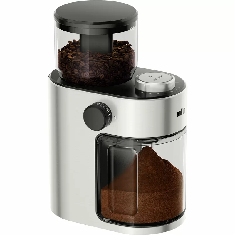 Braun KG7070 FreshSet 12-Cup Burr Coffee Grinder in Stainless Steel/Black
