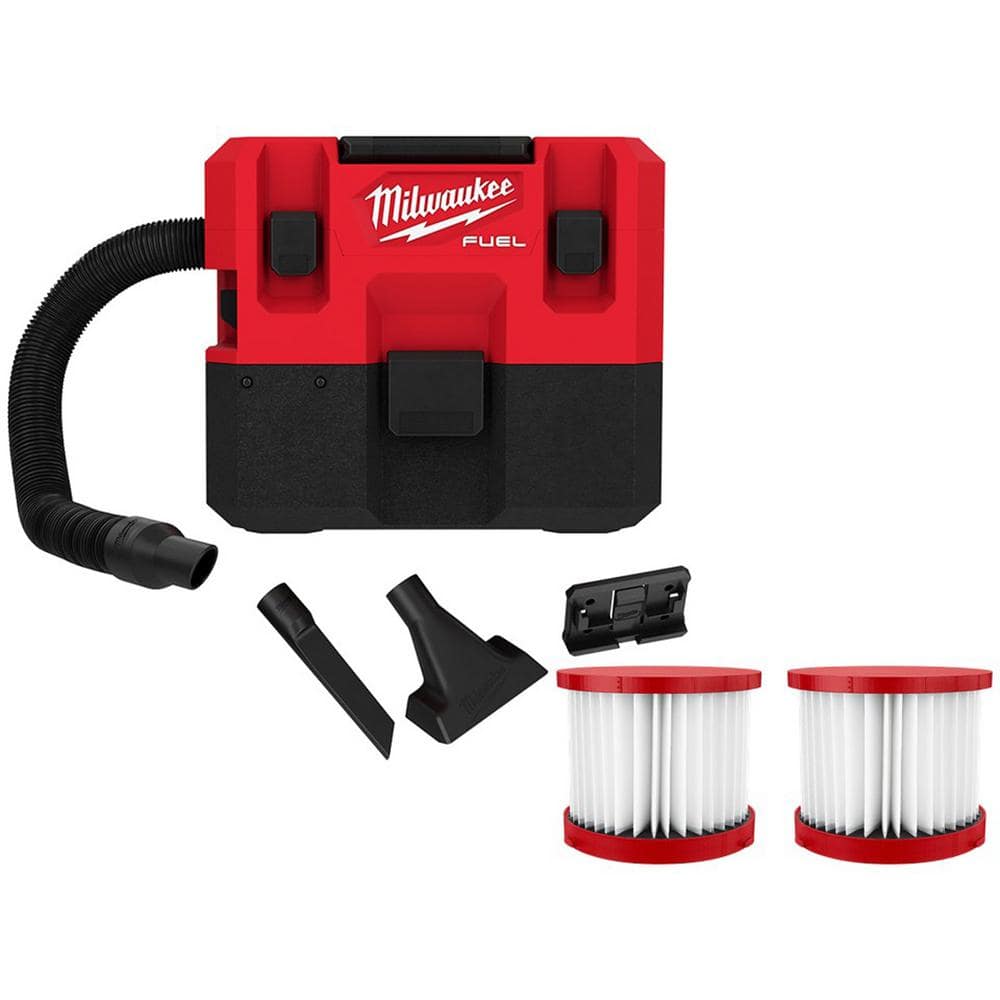 Milwaukee 0960-20-49-90-1900BF M12 FUEL 12-Volt Lithium-Ion Cordless 1.6 Gal. Wet/Dry Vacuum with 2 Extra Filters