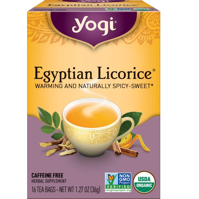 Yogi Tea Egyptian Licorice Tea. 6 Pack. Caffeine Free. 96 Organic Bags