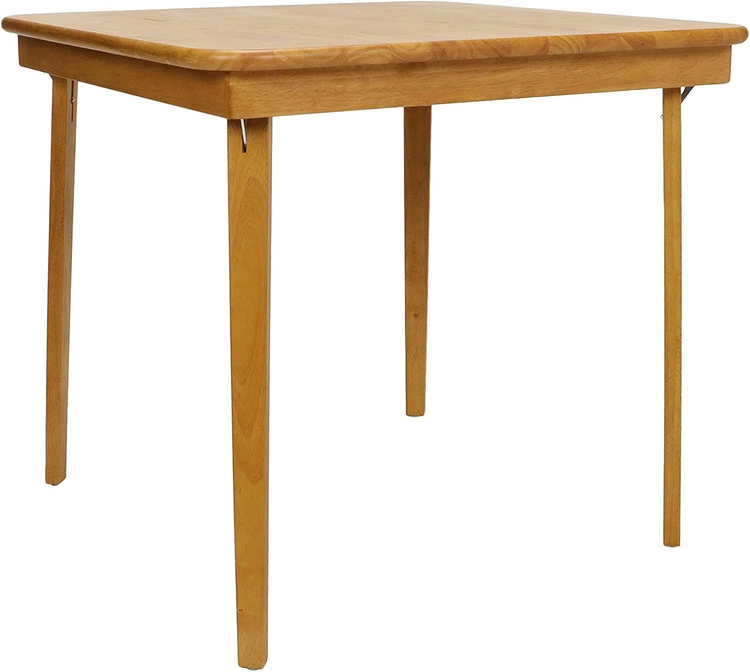 Meco STAKMORE Straight Edge Folding Card Table Oak Finish