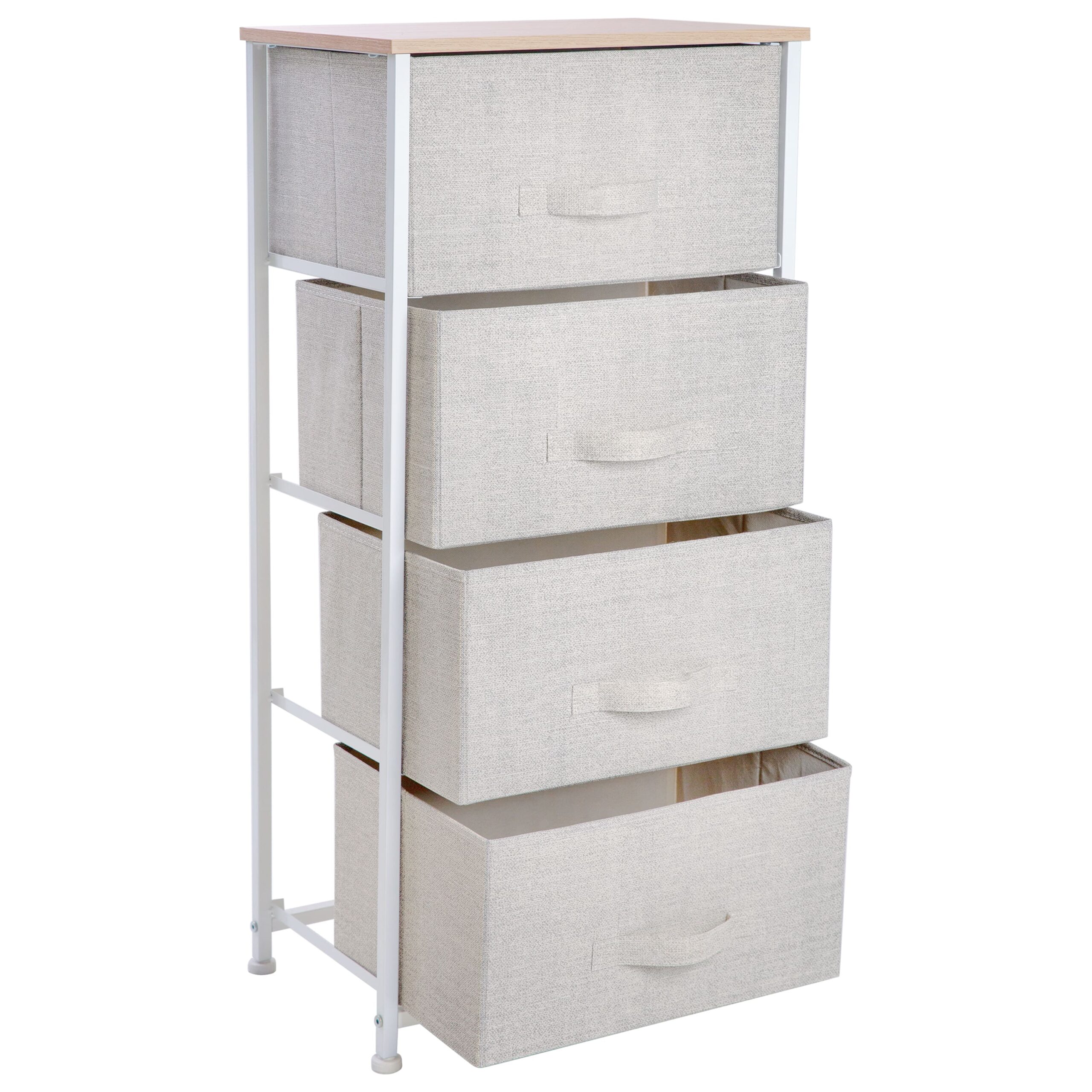 Simplify Beige 4 Drawer Storage Chest
