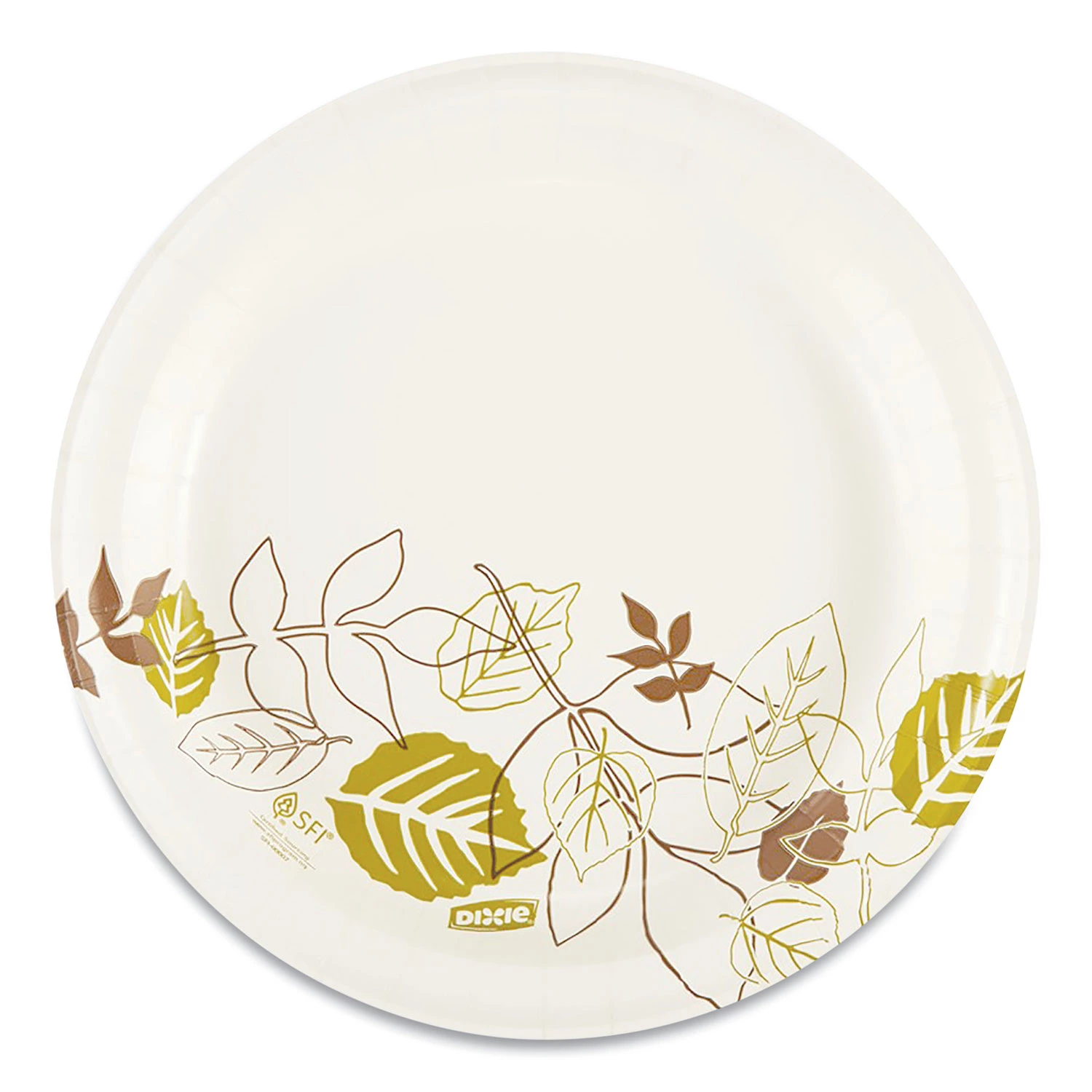 Dixie Pathways Soak-Proof Shield Paper Plates. 8 1/2. Grn/Burg (500 ct.)