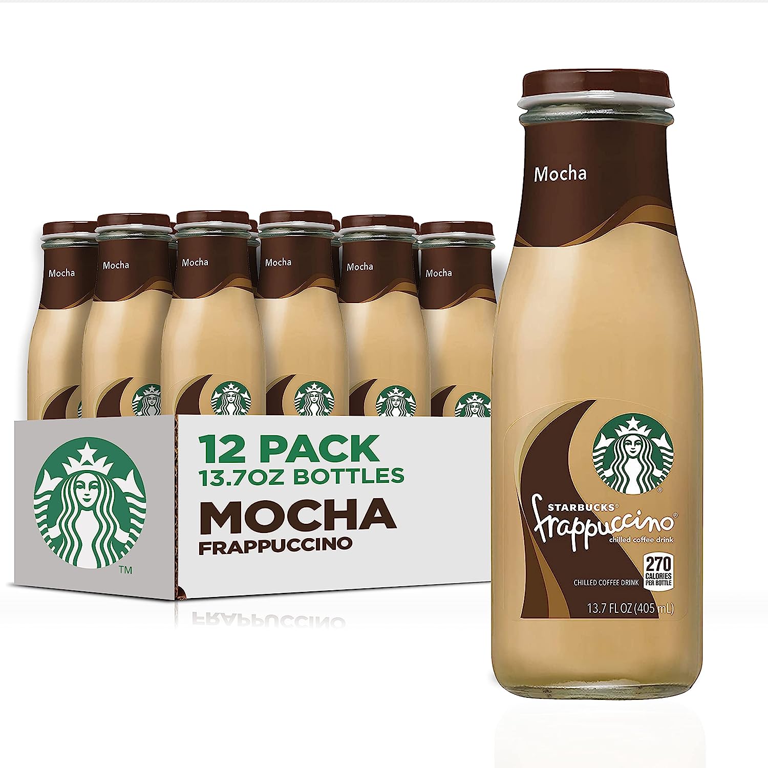 Starbucks Frappuccino Coffee Drink. Mocha. 13.7 fl oz Bottles (12 Pack)