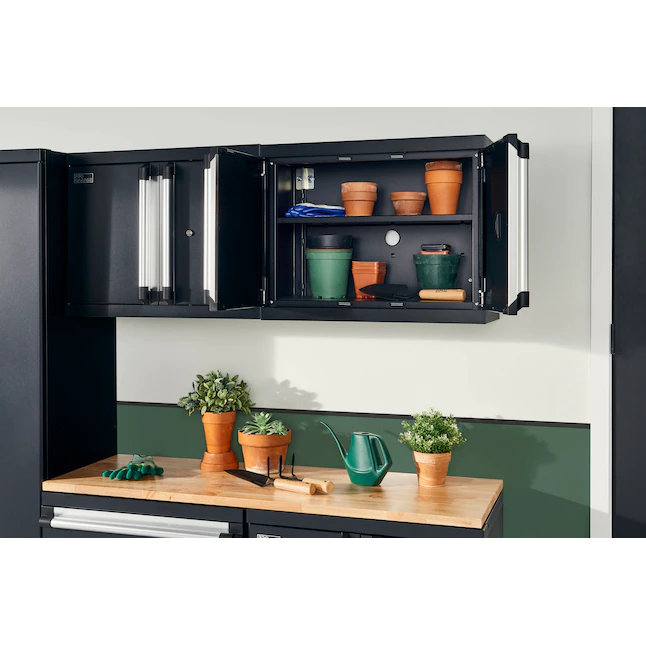 ClosetMaid 1084400 Progarage Steel Wall-mounted Garage Cabinet in Black (26.8-in W x 21-in H x 11.8-in D)