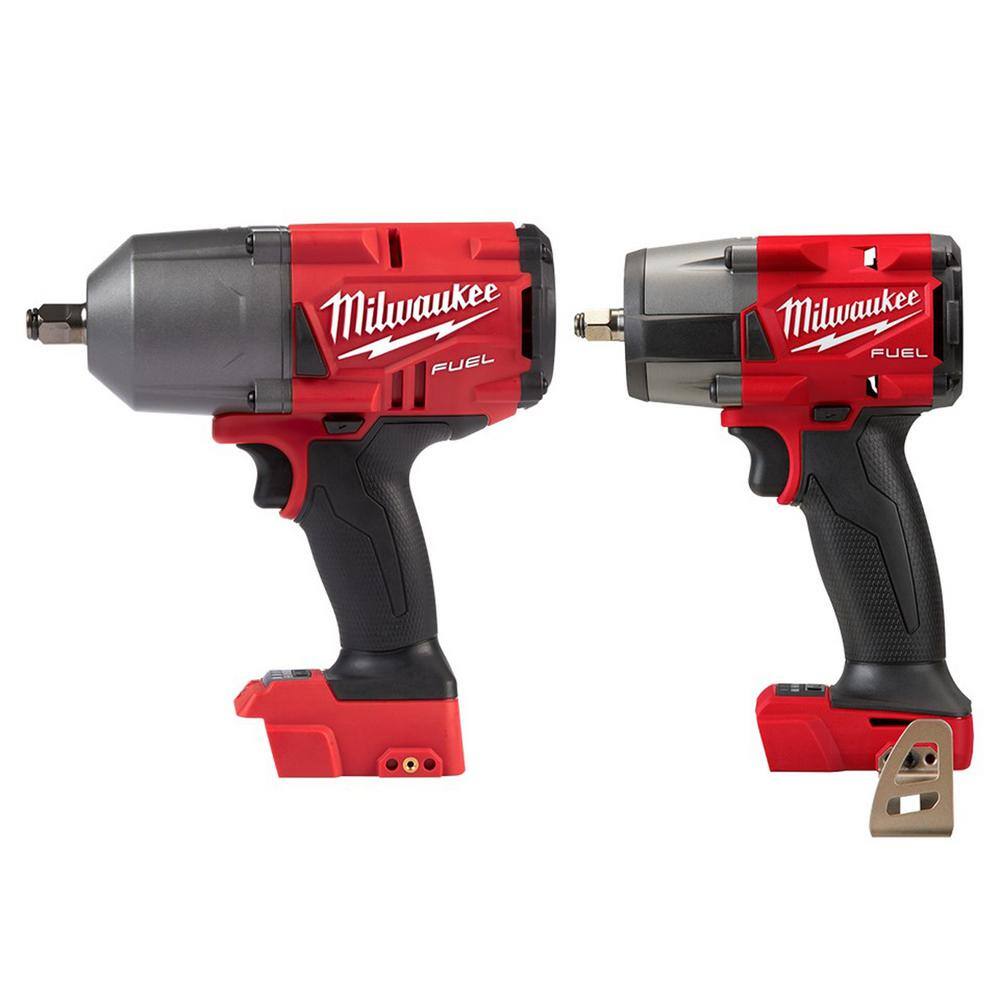 Milwaukee 2767-20-2960-20 M18 FUEL 18V Lithium-Ion Brushless Cordless 1/2 in. and 3/8 in. Impact Wrench with Friction Ring (2-Tool)