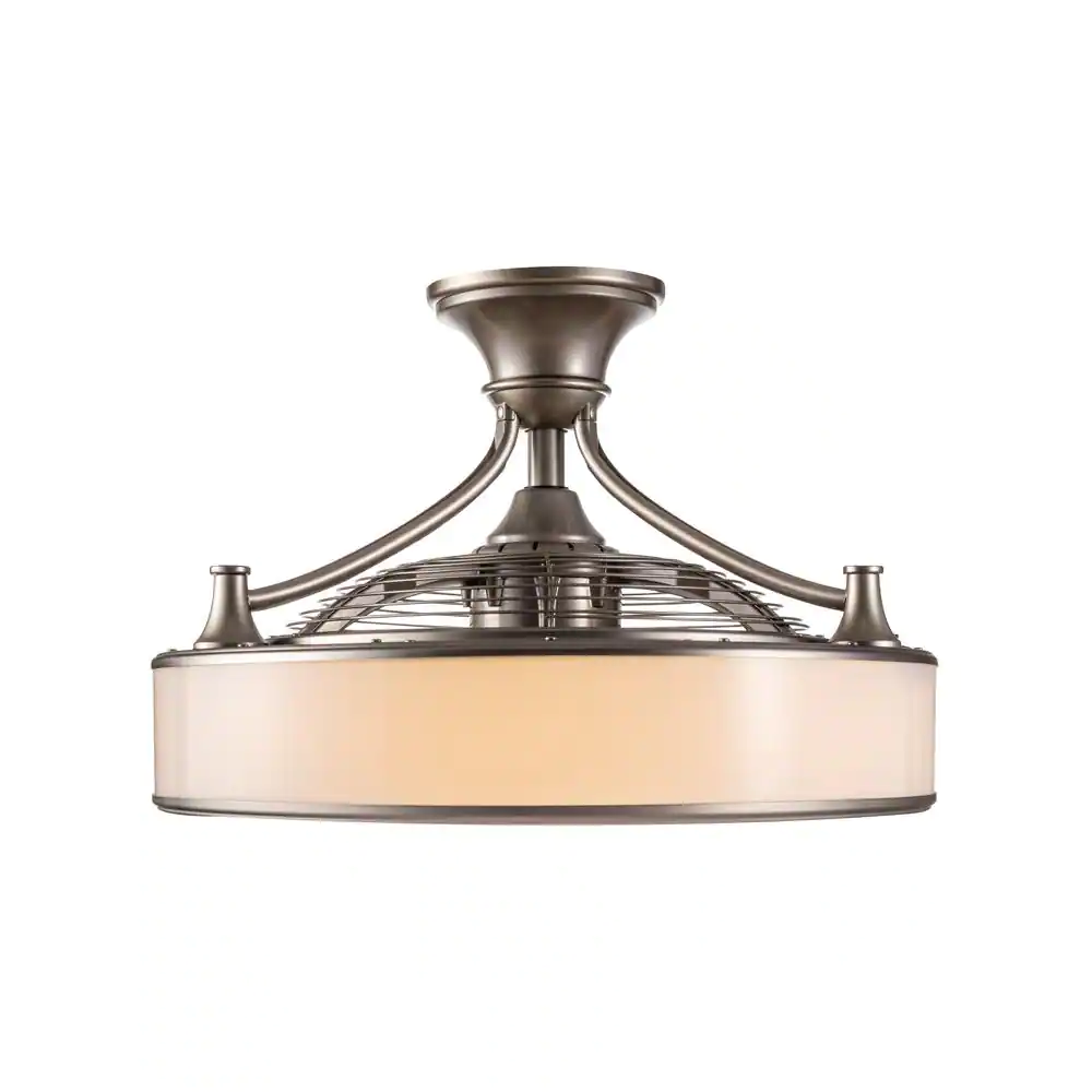 Home Decorators Collection SFL-550L1 Windara 22 in. LED Indoor/Covered Outdoor Brushed Nickel Ceiling Fan