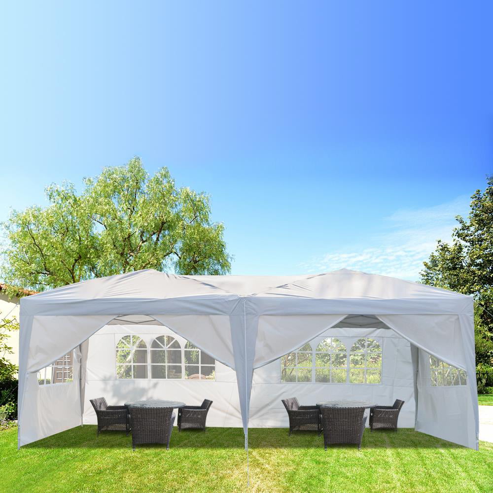 Zimtown 10-x 20′ Patio Ez Pop Up Party Tent Wedding Gazebo Canopy Marquee 6 Walls