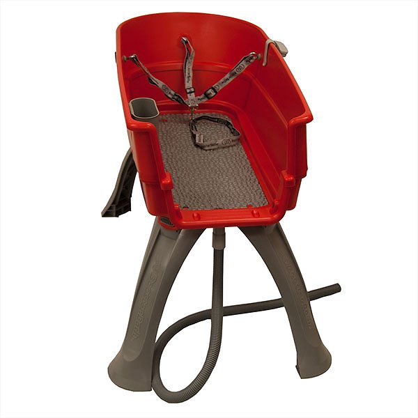 Booster Bath Elevated Dog Bathing & Grooming Center. Large (Red)