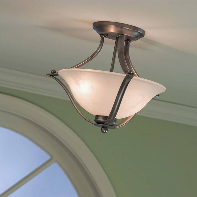 Portfolio  2-Light 17.32-in Semi-flush Mount Light