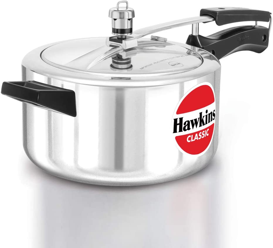 HAWKINS Classic CL40 4-Liter New Improved Aluminum Pressure Cooker. Small. Silver
