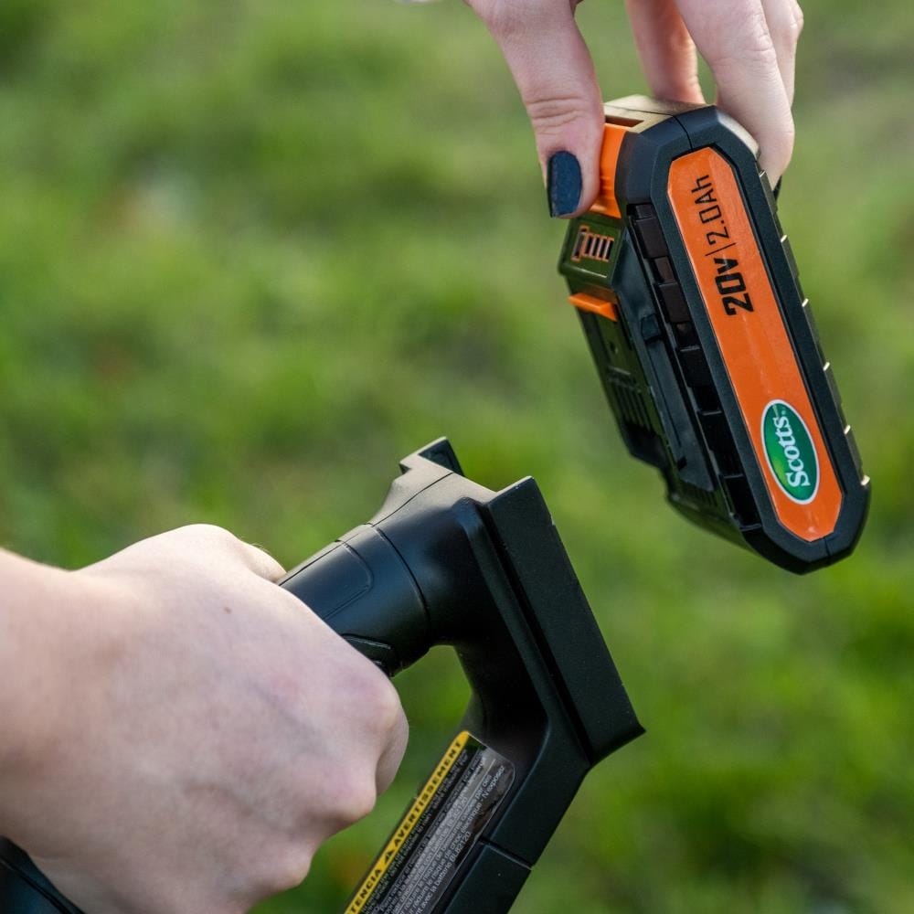 Scotts 20-volt 12-in Telescopic Battery String Trimmer with Edger Conversion Capable 2 Ah (Battery and Charger Included)