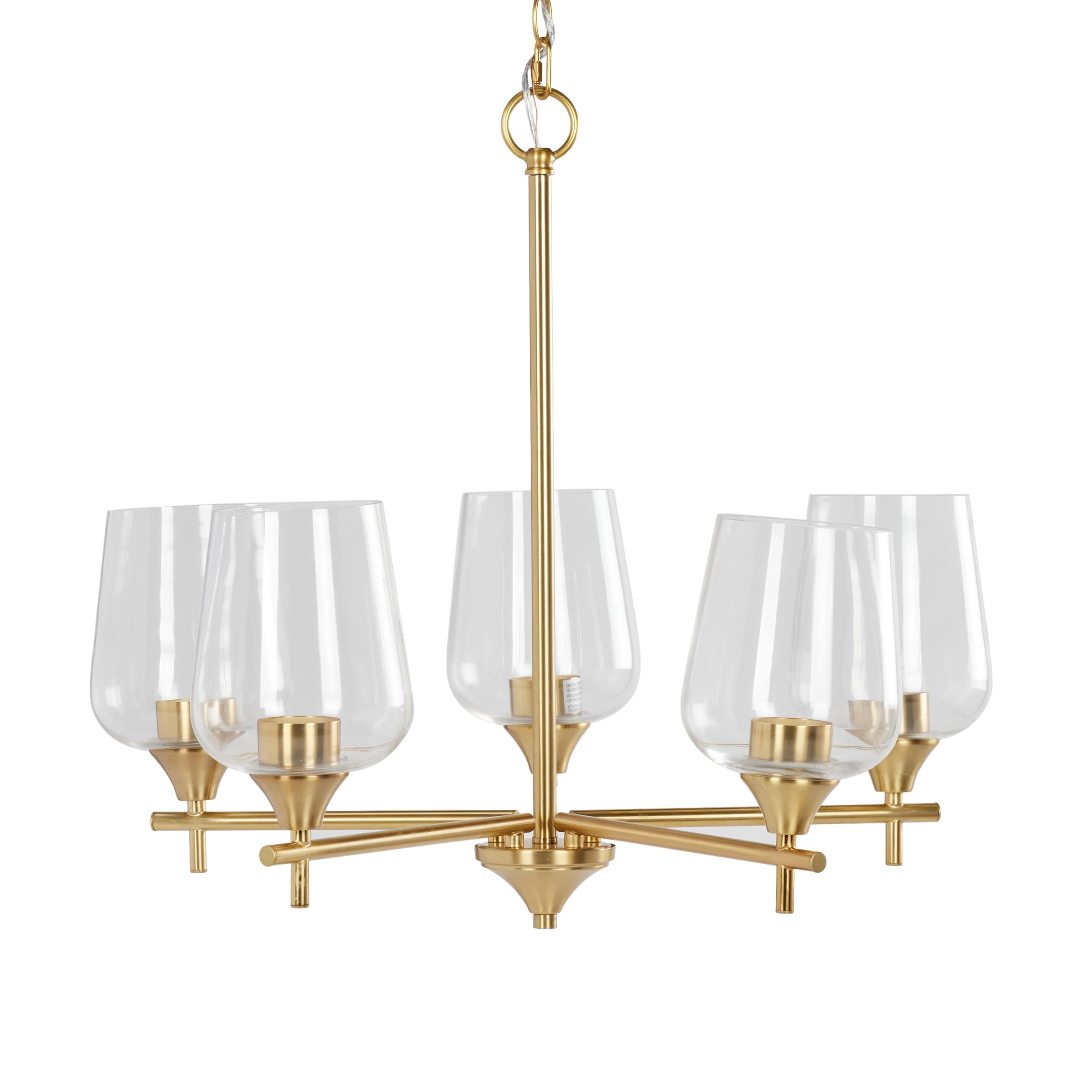 allen + roth Meredith 5-Light Gold Modern/Contemporary Chandelier