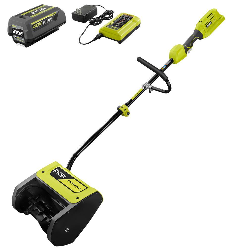 RYOBI RY408110VNM 40V 12 in. Cordless Electric Snow Shovel with 4.0 Ah Battery and Charger