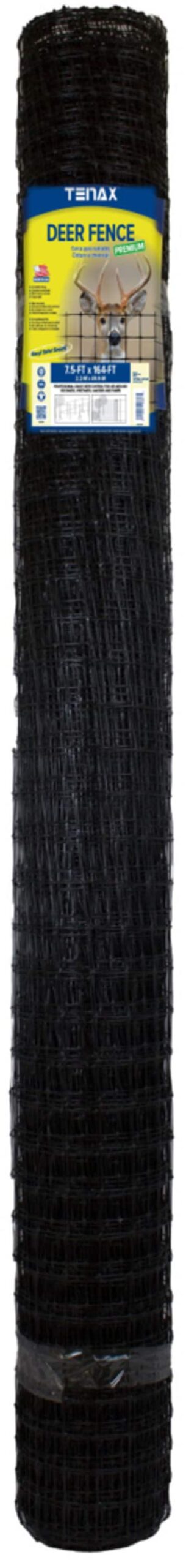 Tenax 164-ft x 7-ft Black Plastic Extruded Mesh Rolled Fencing with Mesh Size 2-in x 2-in