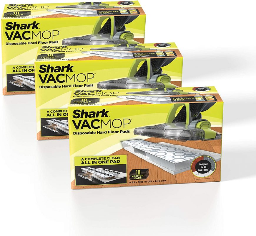 Shark VACMOP Disposable Hard Floor Vacuum and Mop Pad Refills White. 30ct