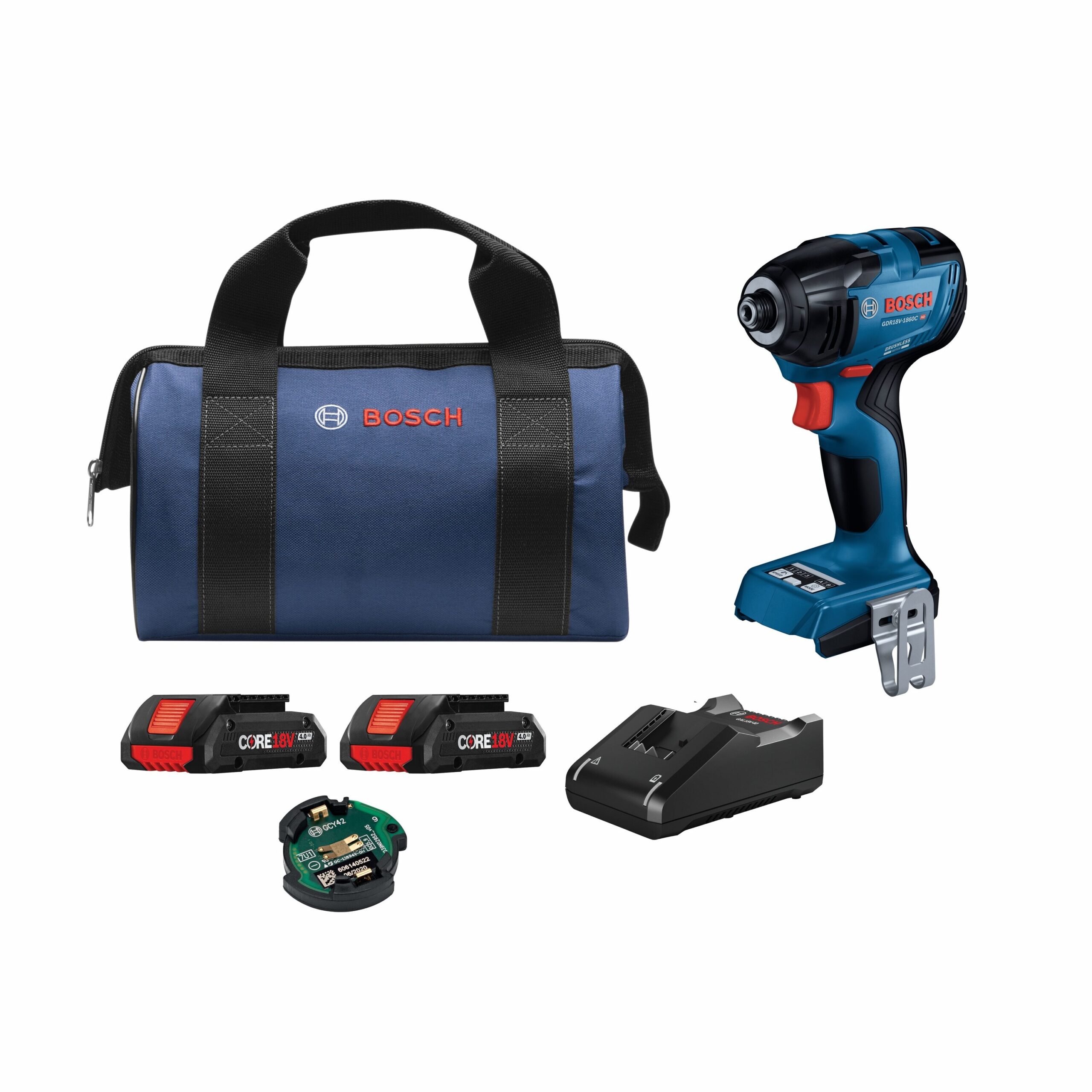Bosch Connected Ready Core18V 1/4-in Variable Speed Brushless Cordless Impact Driver (2-Batteries Included)