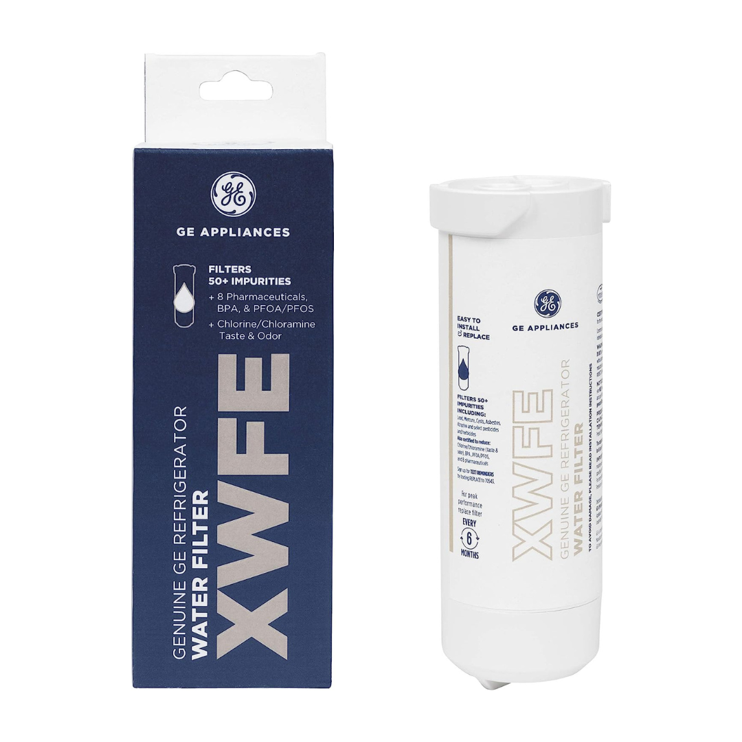 GE XWFE Refrigerator Water Filter Certified to Reduce Lead. Sulfur. and 50+ Other Impurities (Pack of 1)