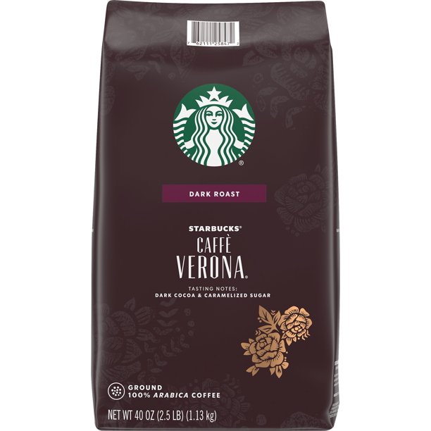 Starbucks Caffe Verona Ground Coffee. Dark Roast (40 oz.)