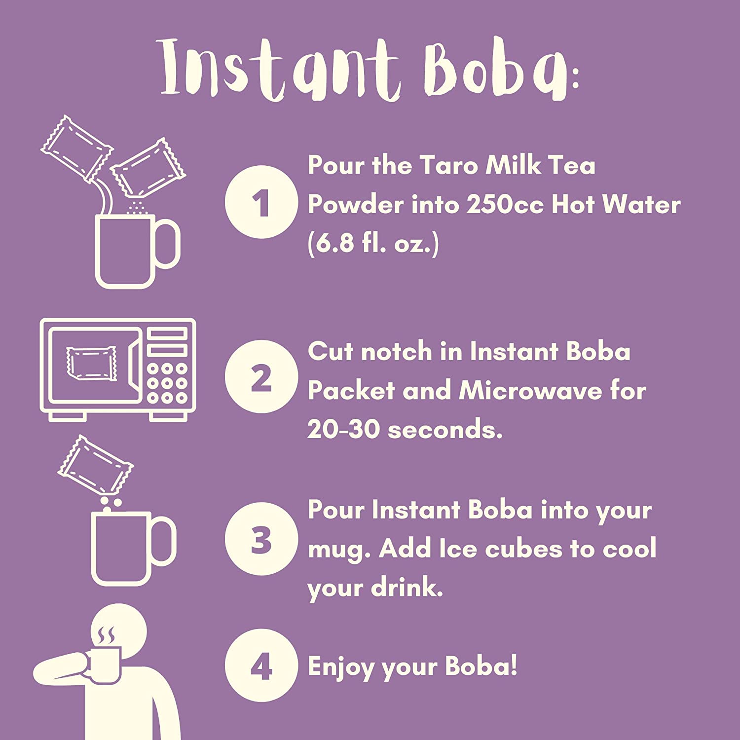 Flavfar Taro Milk Tea with Instant Tapioca Pearls