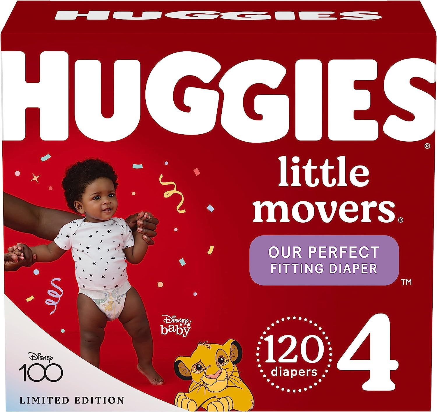 Huggies Little Movers Baby Diapers. Size 4 (22-37 lbs). 120 Ct