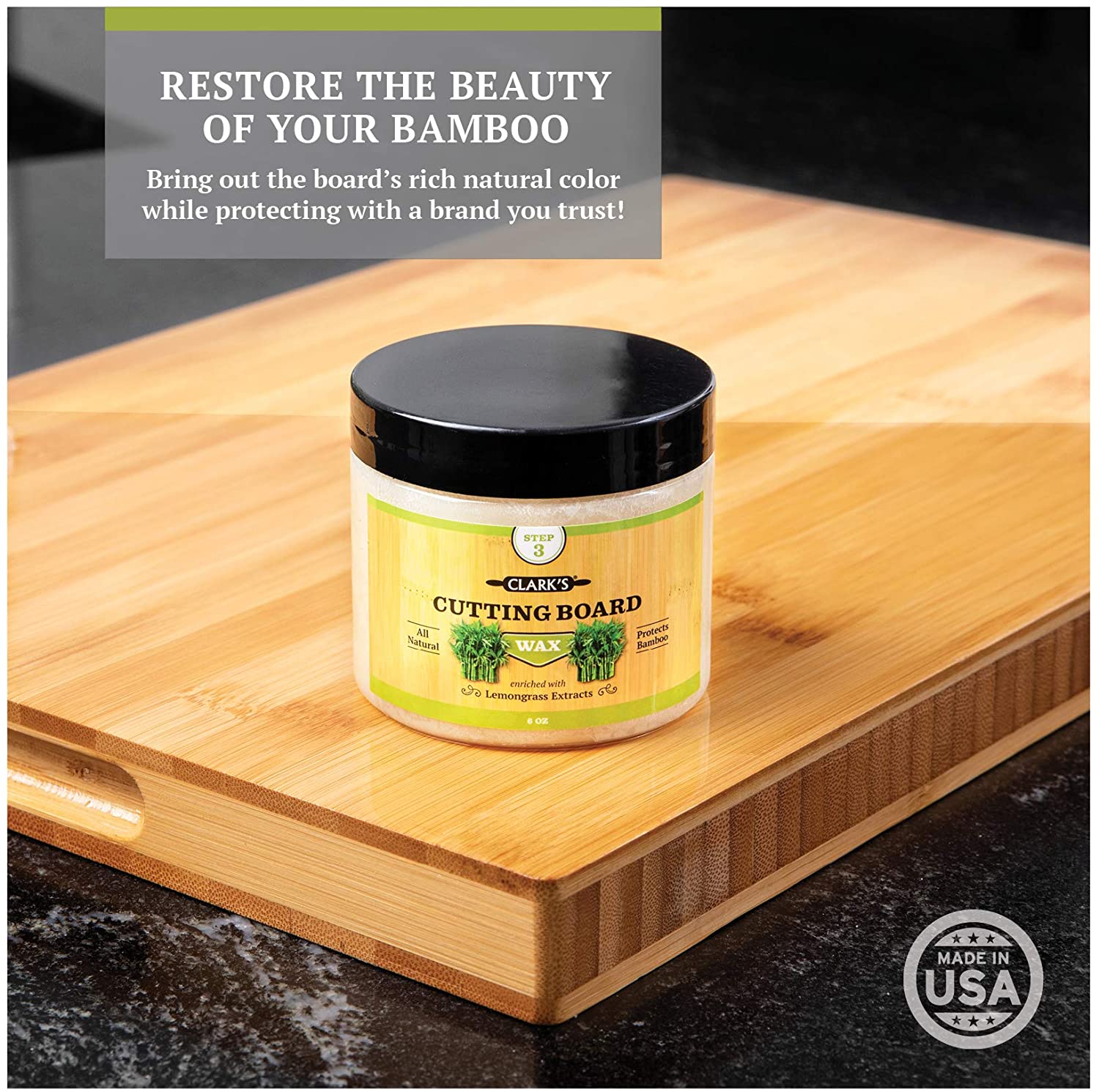 CLARK-S Bamboo Board Oil & Wax (2 Bottle Set)