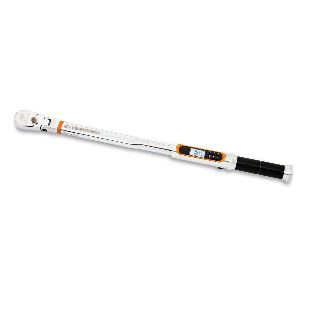GEARWRENCH 85196 1/2 in. Drive 120XP 50-250 ft./lbs. Flex-Head Electronic Torque Wrench with Angle