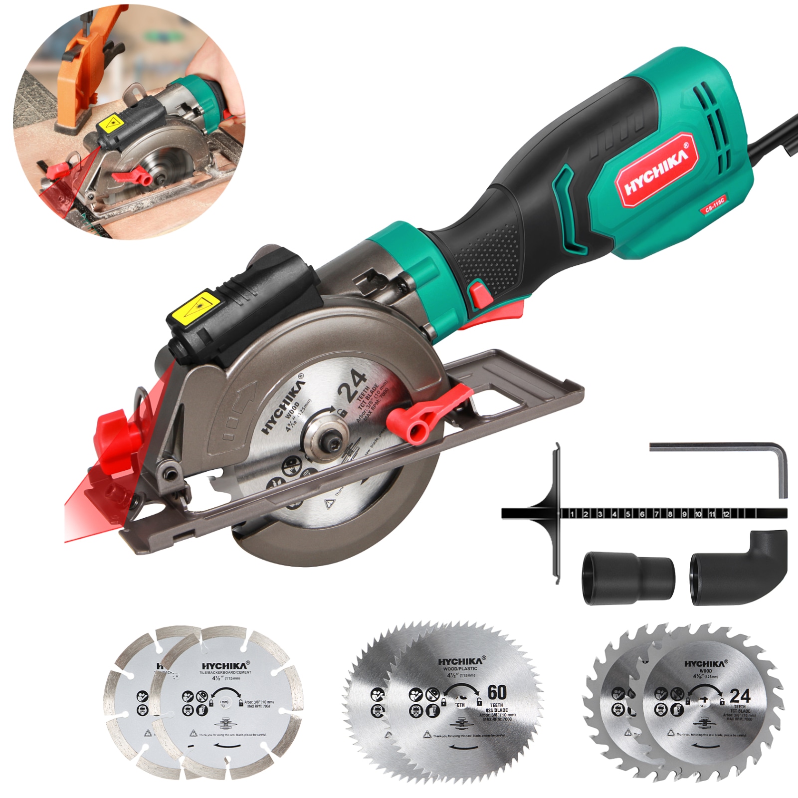 HYCHIKA 4-1/2-in Corded Circular Saw