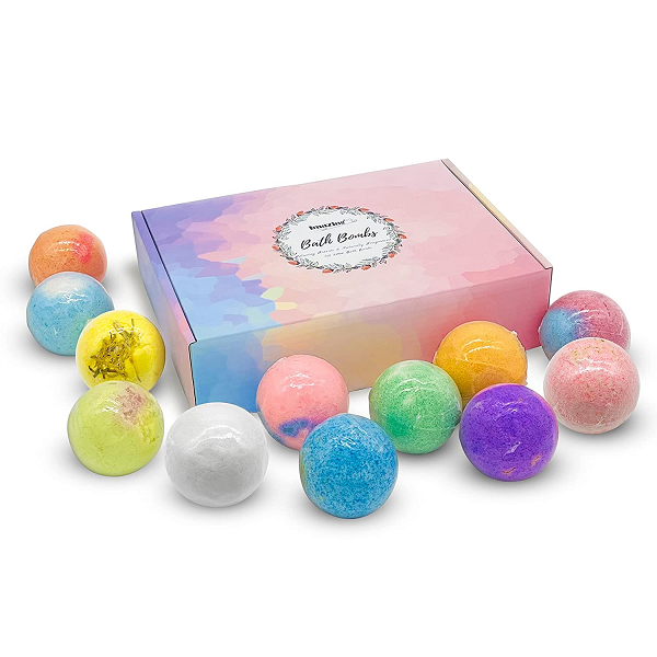 Bath Bombs Christmas Gifts for Women - Imazing 12 Pcs Handmade & Natural