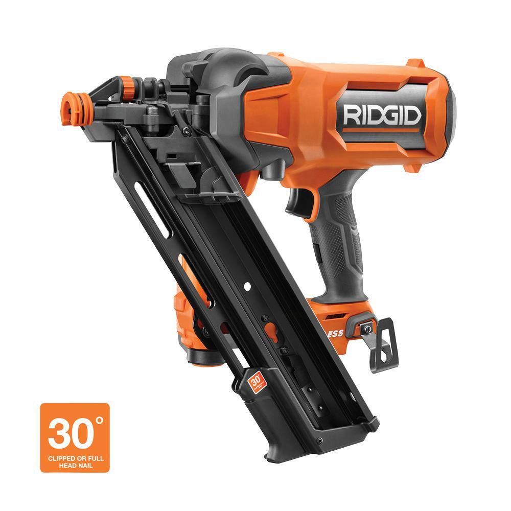 RIDGID R09895B 18V Brushless Cordless 30-Degree 3-1/2 in. Framing Nailer (Tool Only)