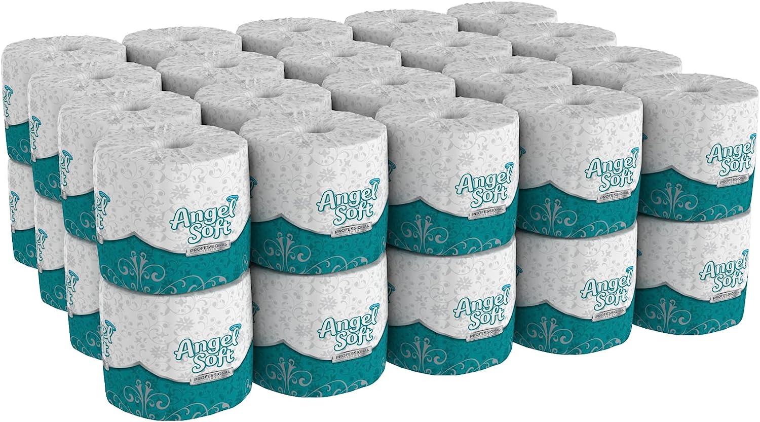Georgia-Pacific Angel Soft Professional Series Premium 2-Ply Embossed Toilet Paper. 16840. 450 Sheets Per Roll. 40 Rolls Per Case. White