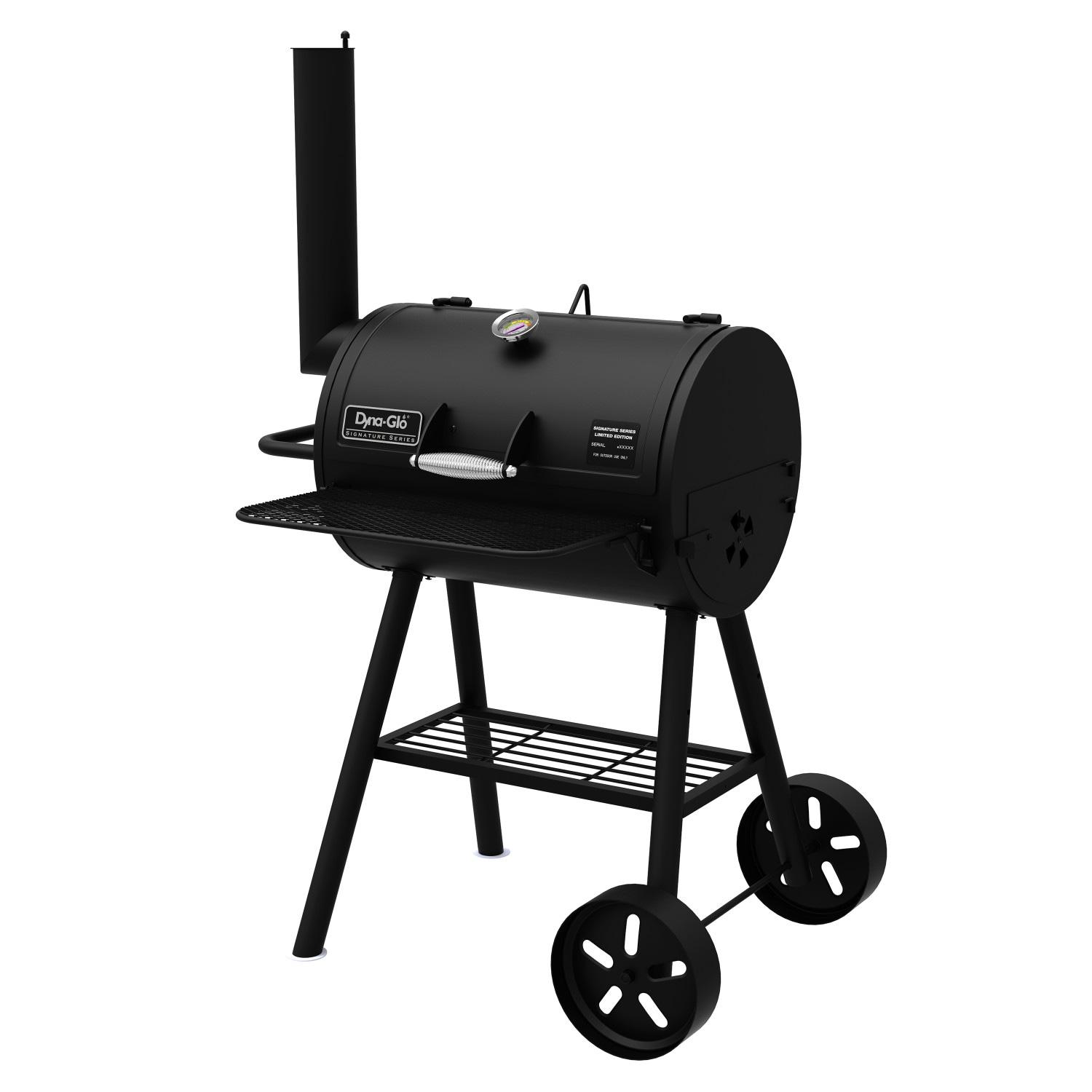 Dyna-Glo Signature Series 37-in W Black Barrel Charcoal Grill