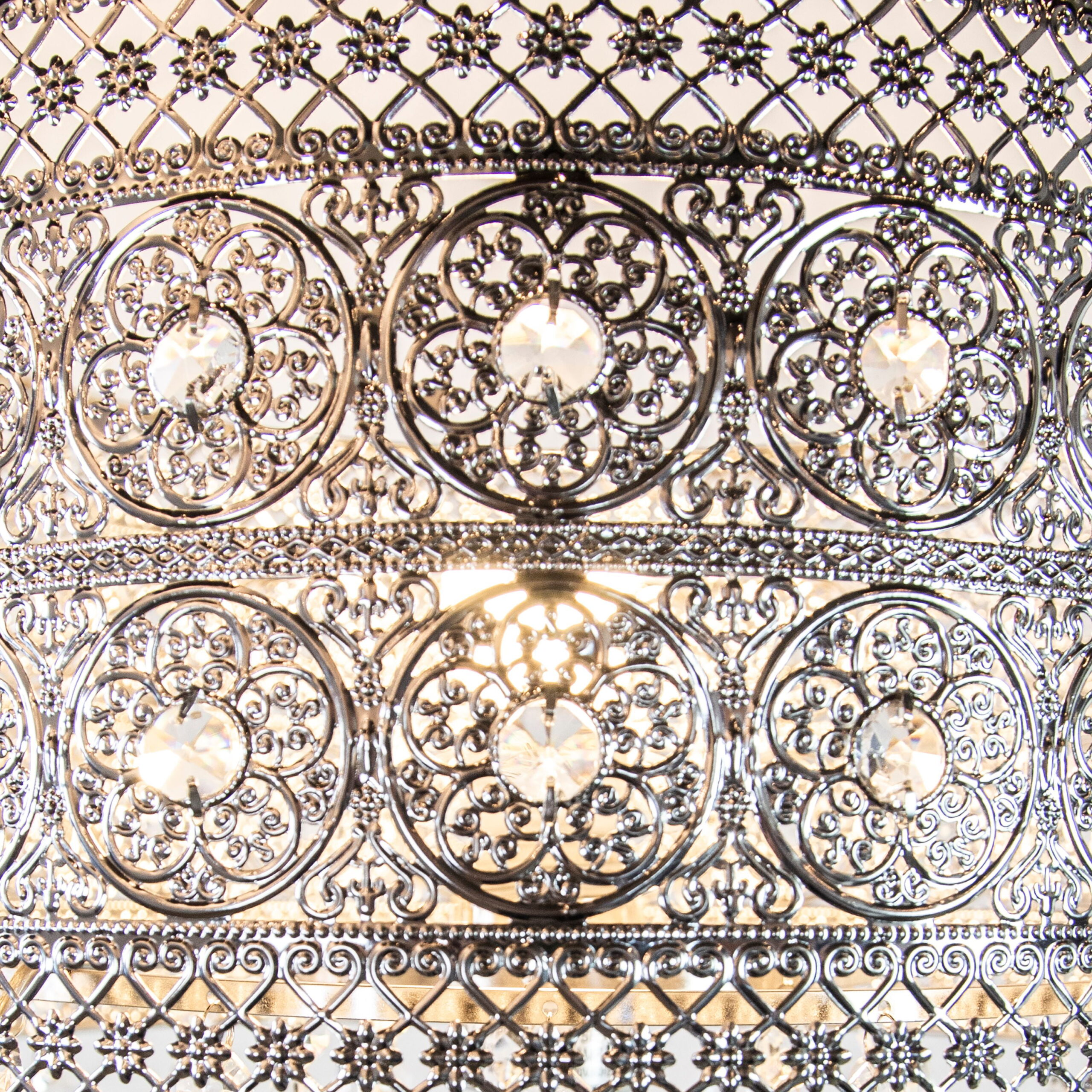 River of Goods Monroe Crystal and Polished Nickel 60.5″ Floor Lamp