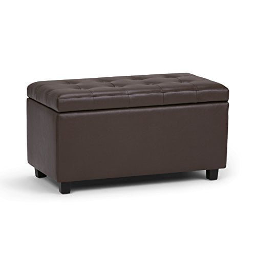 Simpli Home Cosmopolitan Medium Storage Ottoman Bench