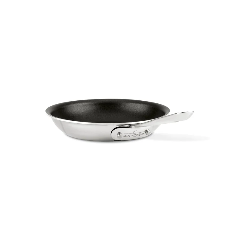 All-Clad 4108 NS Stainless Steel Tri-Ply Bonded Dishwasher Safe PFOA-free Non-Stick Fry Pan / Cookware. 8-Inch. Silver