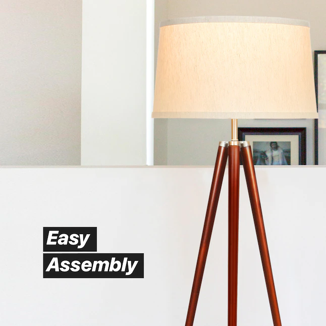 Brightech  61-in Walnut Brown Tripod Floor Lamp