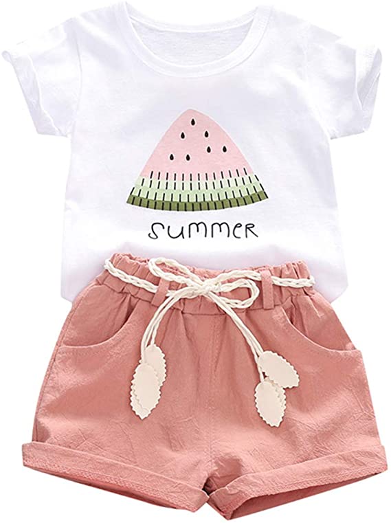 YOUNGER TREE Toddler Baby Girls Clothes Watermelon T-shirt