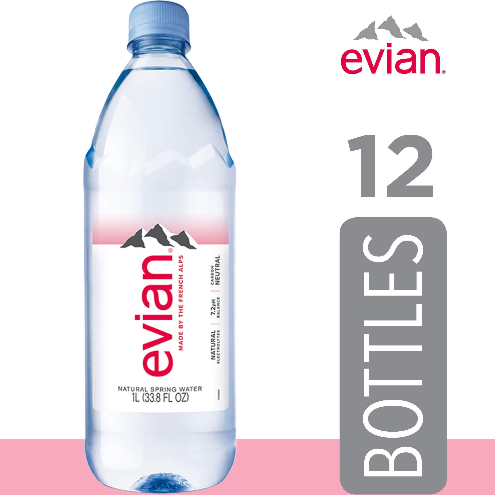 evian Natural Spring Water. Naturally Filtered Spring Water in Large Bottles. 33.81 Fl Oz 33.81 Fl Oz (Pack of 12)