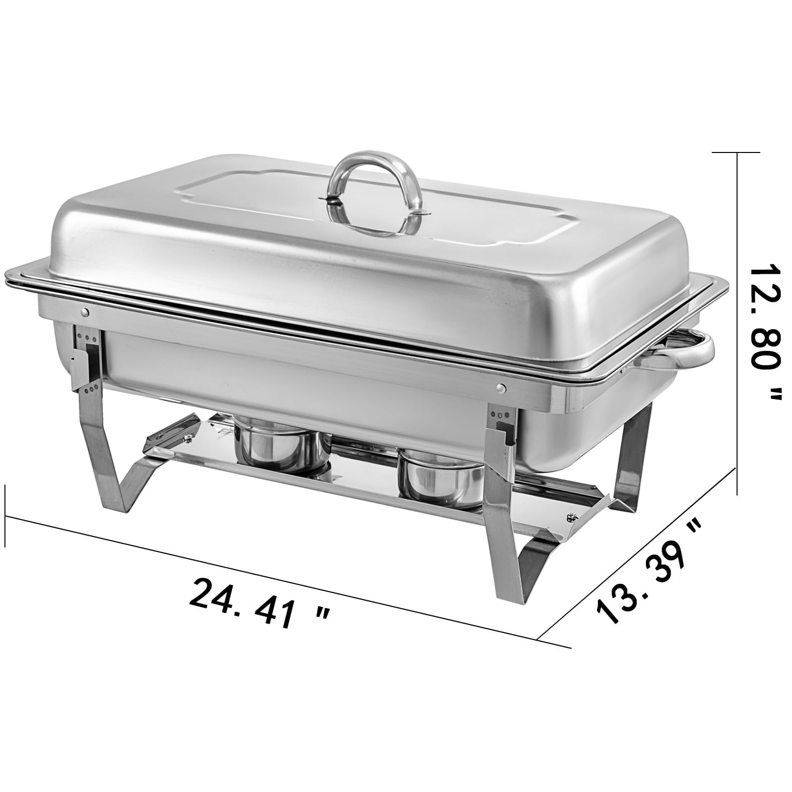 VEVOR Chafing Dish 4-Pack. 9L Stainless Steel Buffet Warmer