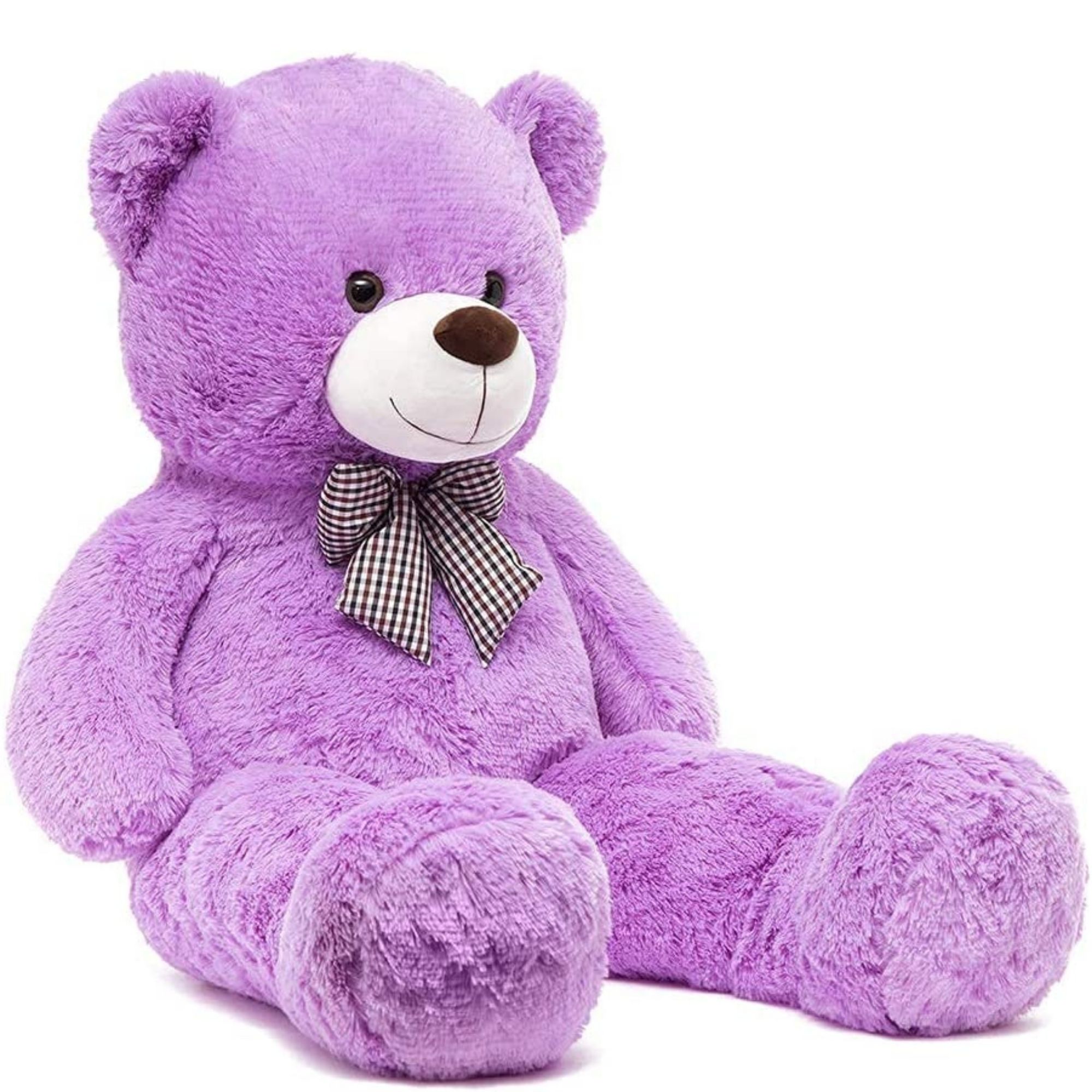 MorisMos Giant Teddy Bear 4ft Stuffed Animal Plush Toy. Lavender