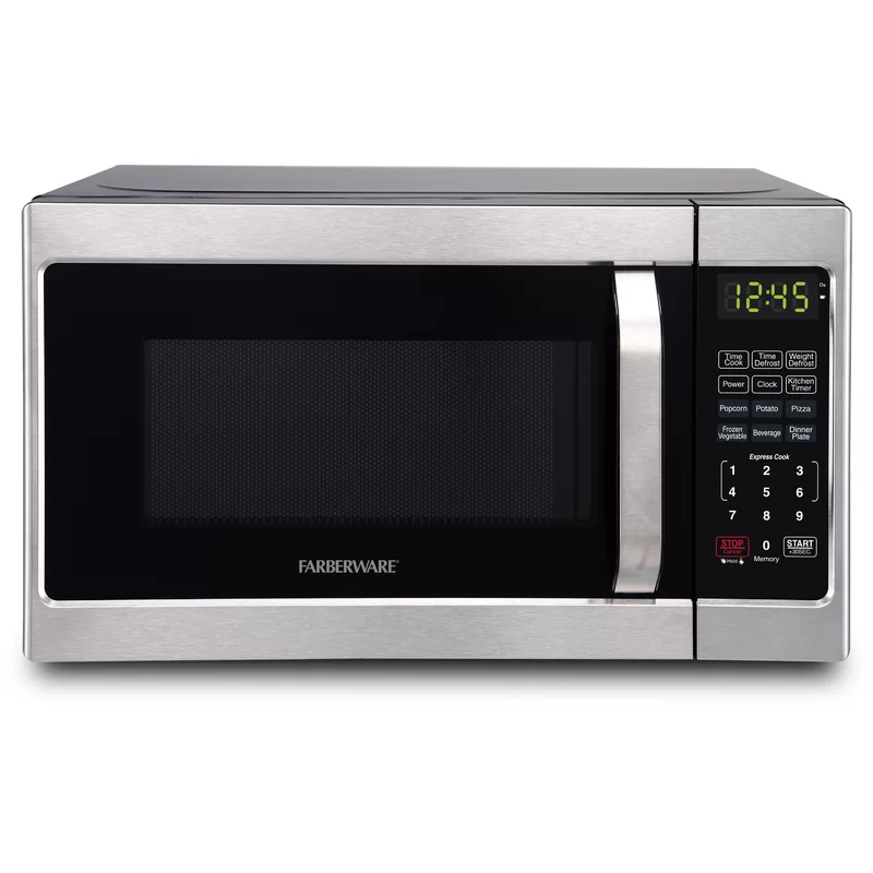 Farberware FMO07AHTBKJ Classic 0.7 cu. Ft. Countertop Microwave in Brushed Stainless Steel