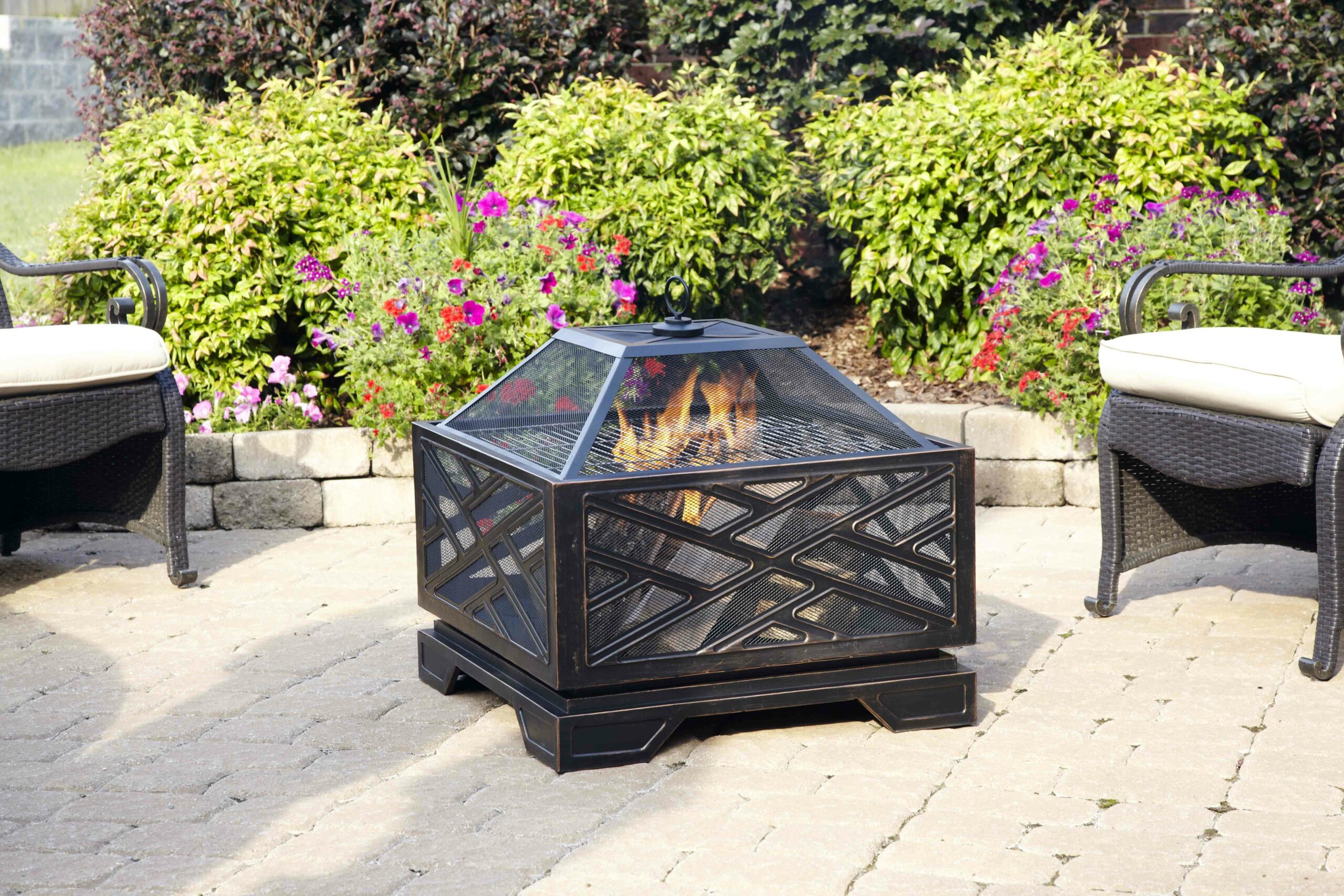 Telvin 26” H x 26” W Steel Wood Burning Outdoor Fire Pit